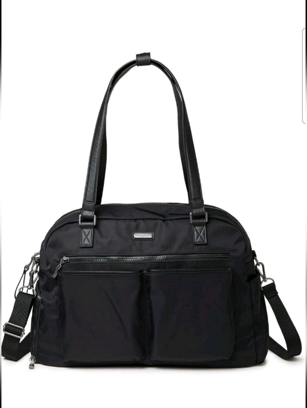 Baggallini Women's Fifth Avenue Weekender Bag Black Tote Travel Carry On